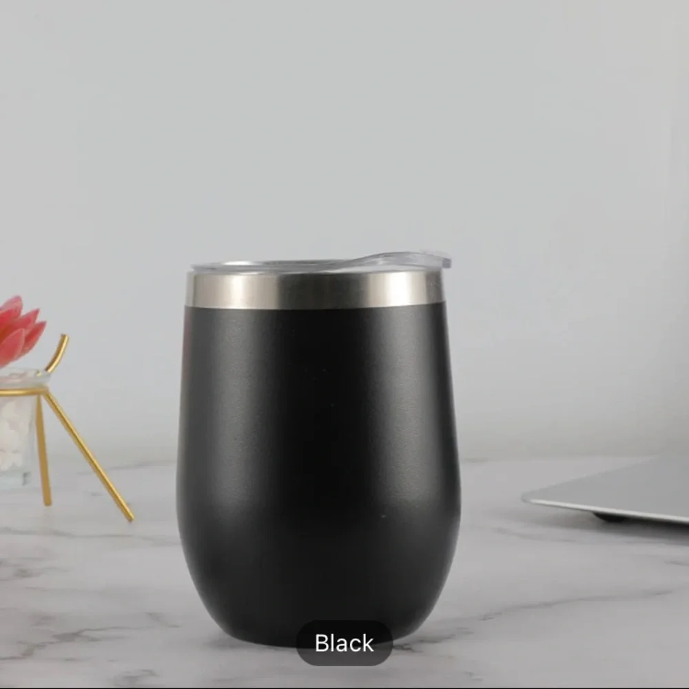 12 ounce Insulated Wine Tumbler with lid. - Picture 2 of 2